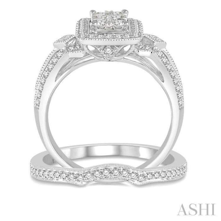 Halo Lovebright Diamond Wedding Set