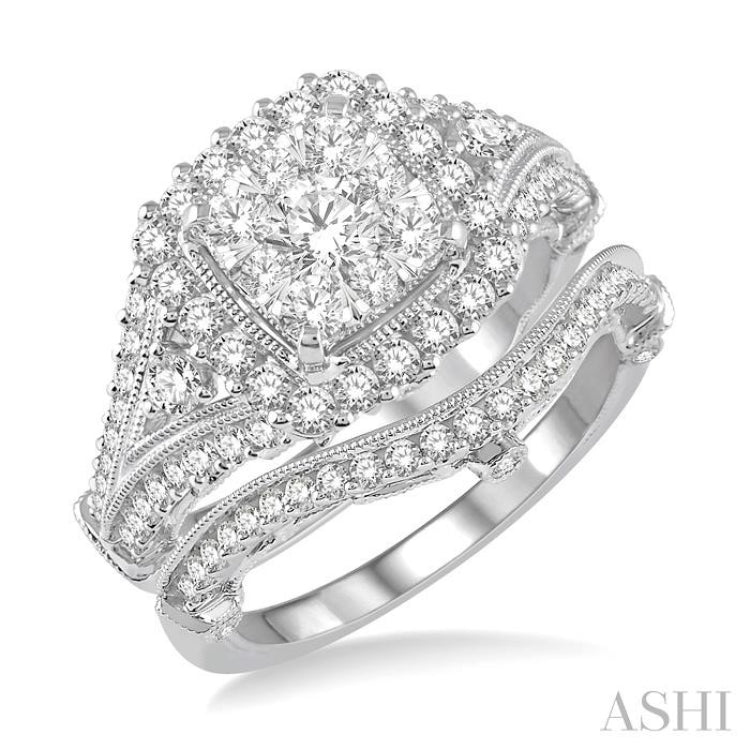 Halo Lovebright Diamond Wedding Set