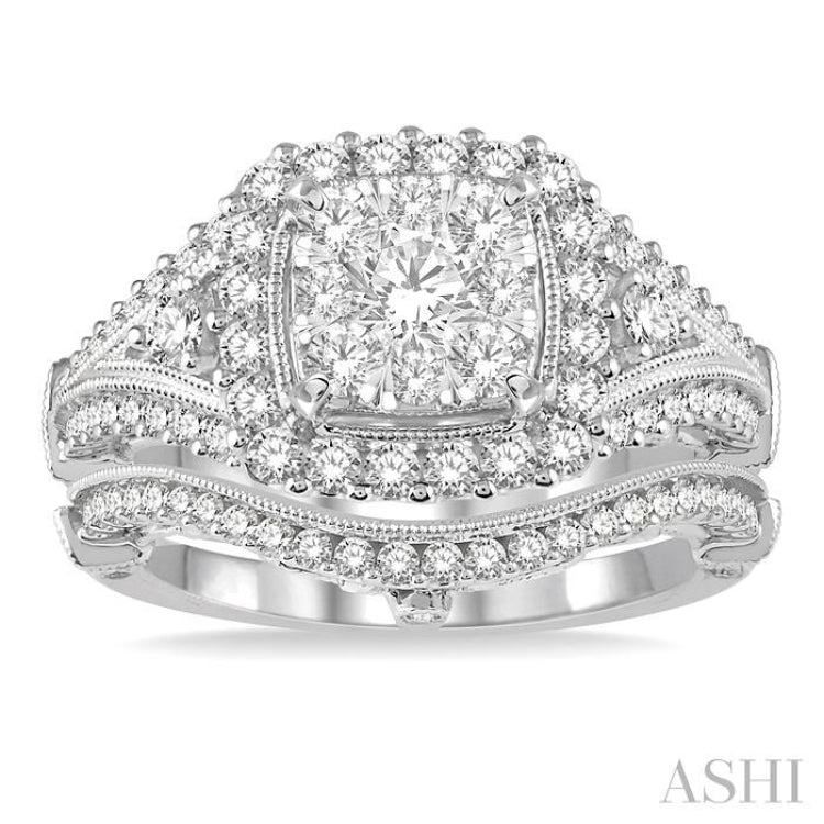 Halo Lovebright Diamond Wedding Set