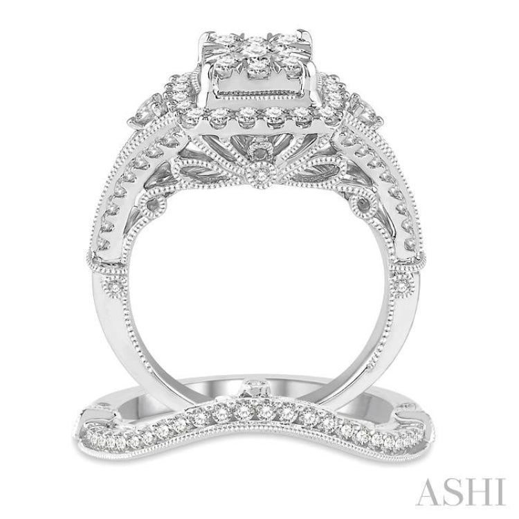 Halo Lovebright Diamond Wedding Set