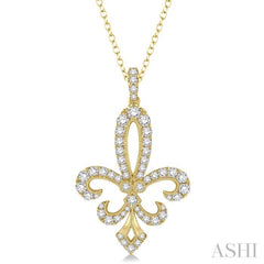 Fleur De Lis Diamond Pendant