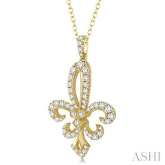 Fleur De Lis Diamond Pendant