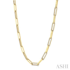 Paper Clip Diamond Fashion Necklace