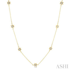 Star Diamond Station Necklace