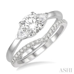 Round Shape Diamond Wedding Set