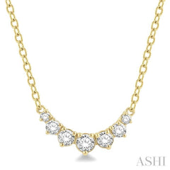 Graduated Diamond Smile Necklace