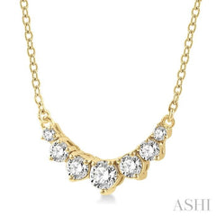 Graduated Diamond Smile Necklace