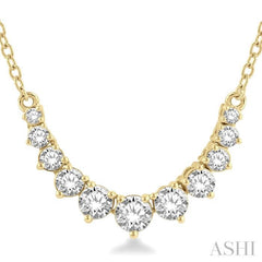 Graduated Diamond Smile Necklace