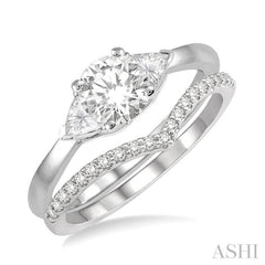 Round Shape Diamond Wedding Set