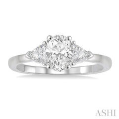 Oval Shape Semi-Mount Diamond Engagement Ring