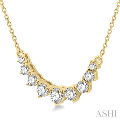 Graduated Diamond Smile Necklace