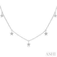 Star Diamond Station Necklace