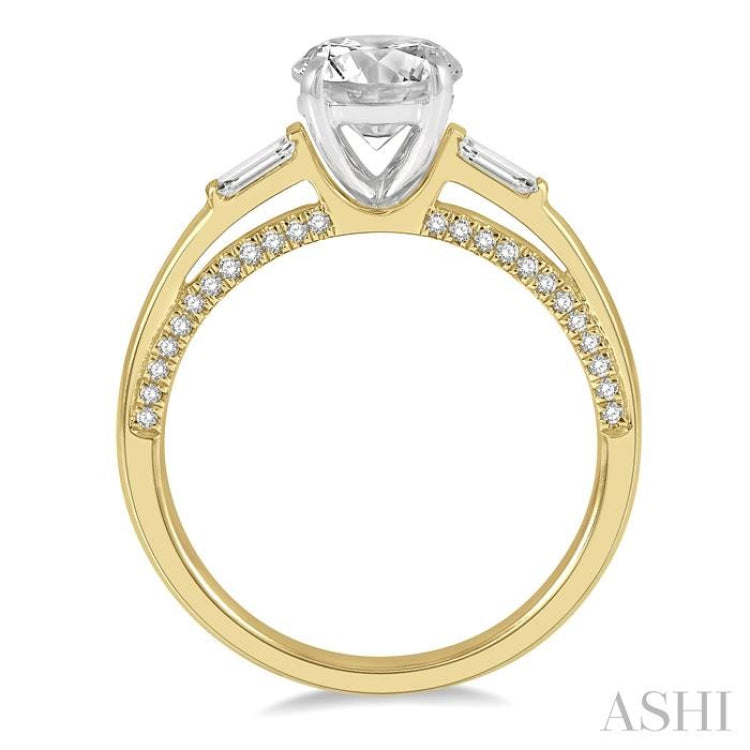 Round Shape Semi-Mount Diamond Engagement Ring