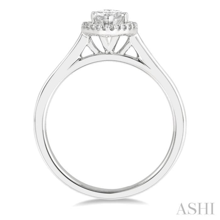 Marquise Shape Halo Diamond Engagement Ring