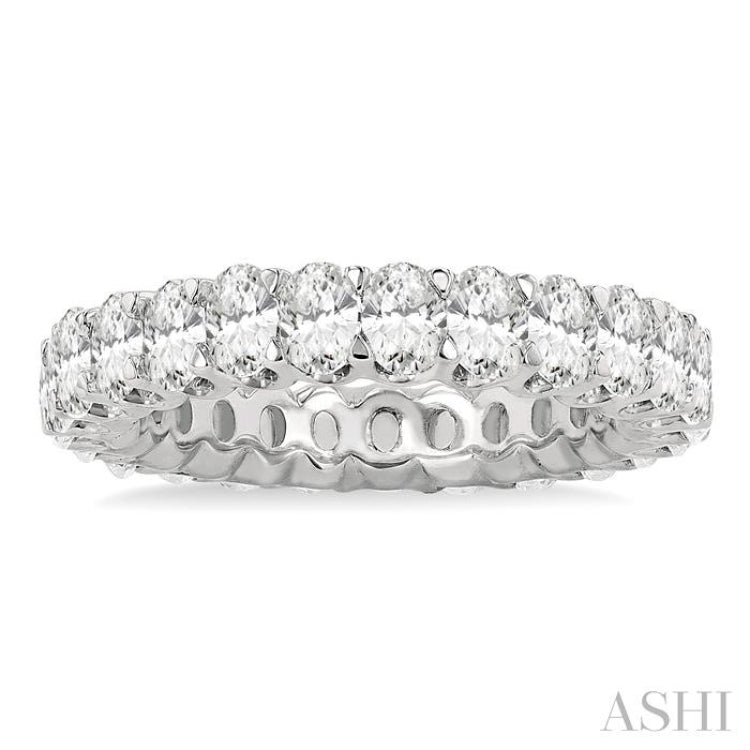 Oval Shape Eternity Diamond Wedding Band