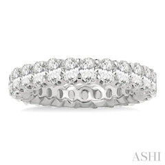 Oval Shape Eternity Diamond Wedding Band