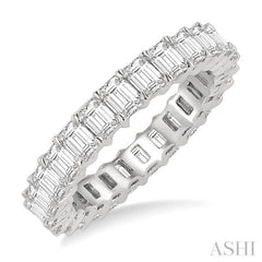 Emerald Shape Eternity Diamond Wedding Band