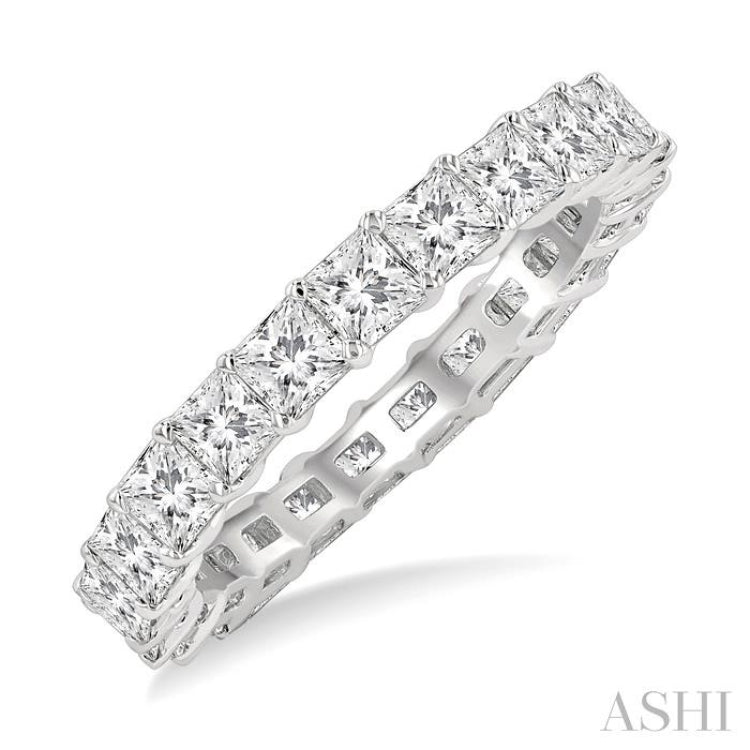 Princess Shape Eternity Diamond Wedding Band