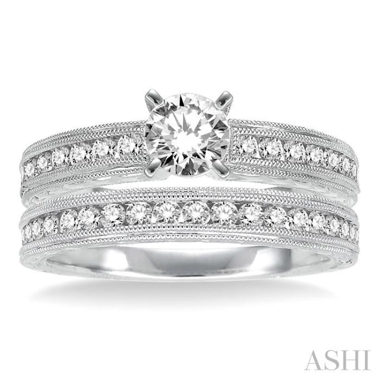 Round Shape Diamond Wedding Set