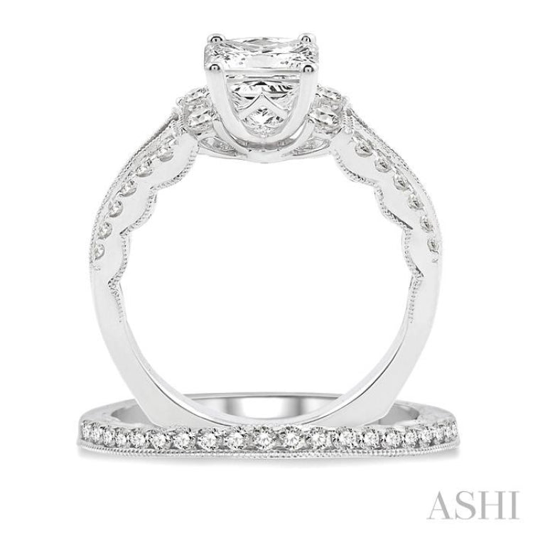 Princess Shape Diamond Wedding Set