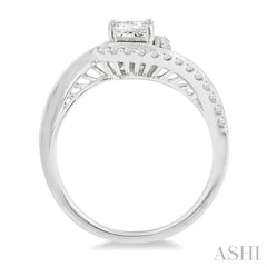 Princess Shape Semi-Mount Diamond Engagement Ring