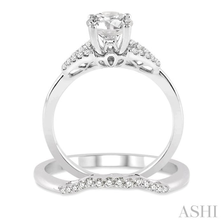 Round Shape Diamond Wedding Set