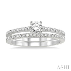 Round Shape Diamond Wedding Set