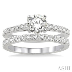 Round Shape Diamond Wedding Set