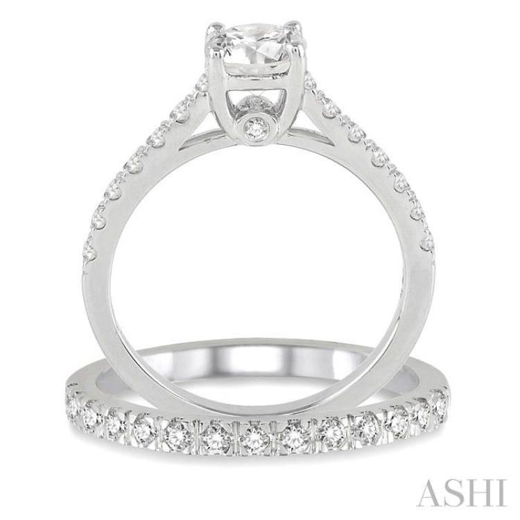 Round Shape Diamond Wedding Set