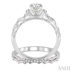 Round Shape Diamond Wedding Set