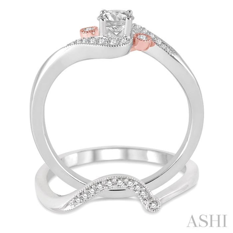 Round Shape Diamond Wedding Set