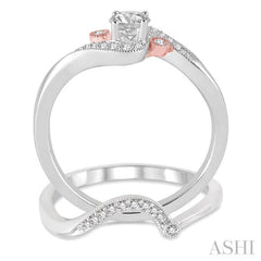 Round Shape Diamond Wedding Set