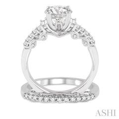 Round Shape Diamond Wedding Set