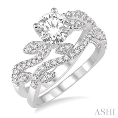 Round Shape Diamond Wedding Set