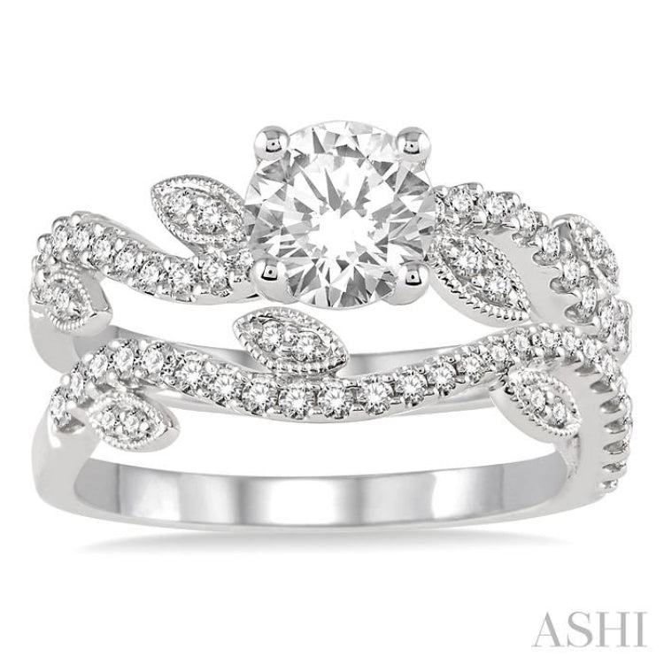 Round Shape Diamond Wedding Set