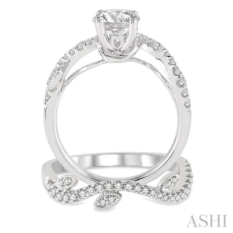 Round Shape Diamond Wedding Set