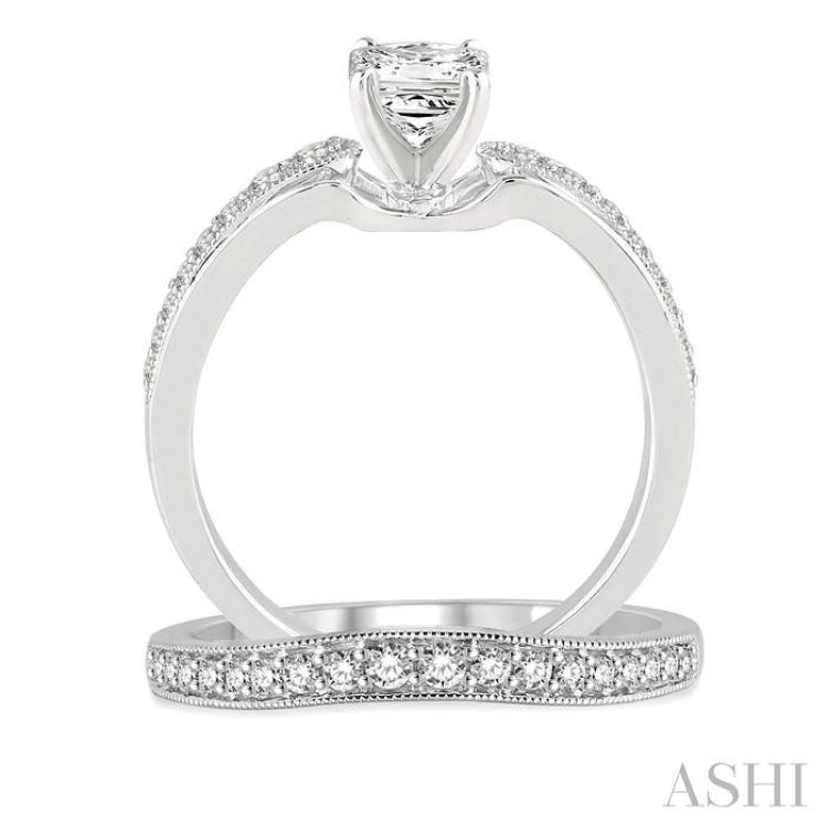 Princess Shape Diamond Wedding Set