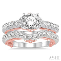 Round Shape Diamond Wedding Set