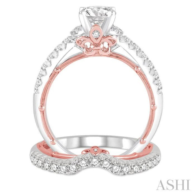 Round Shape Diamond Wedding Set