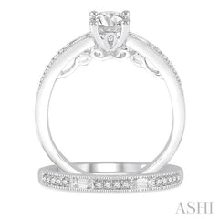 Round Shape Diamond Wedding Set