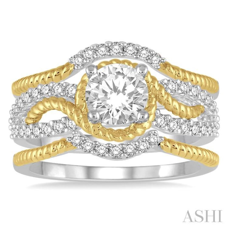 Round Shape Diamond Wedding Set