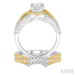 Round Shape Diamond Wedding Set