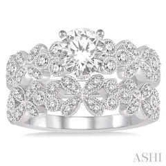 Round Shape Diamond Wedding Set