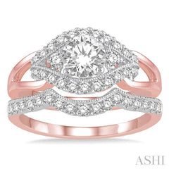 Round Shape Diamond Wedding Set