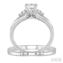 Princess Shape Diamond Wedding Set