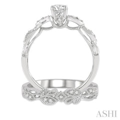 Round Shape Diamond Wedding Set