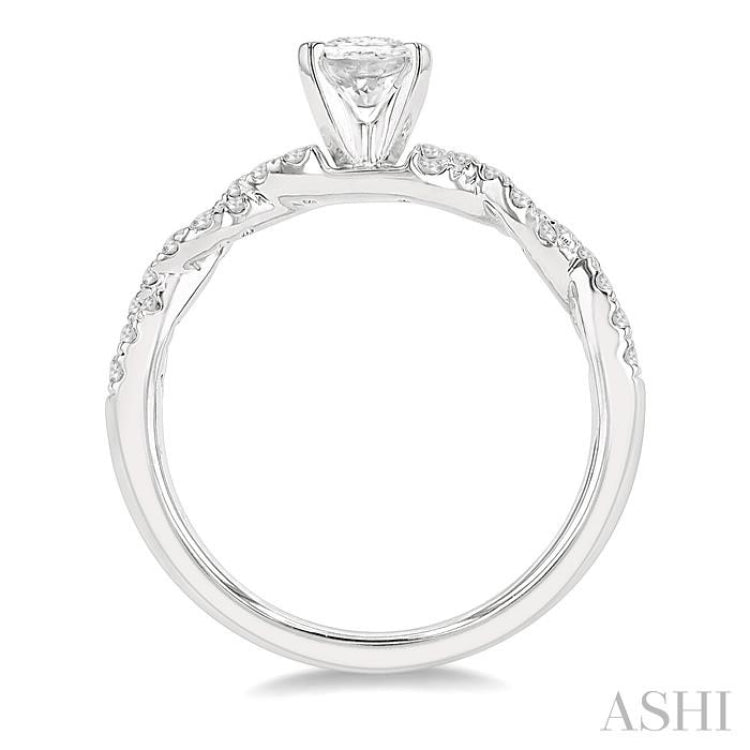 Oval Shape Semi-Mount Diamond Engagement Ring