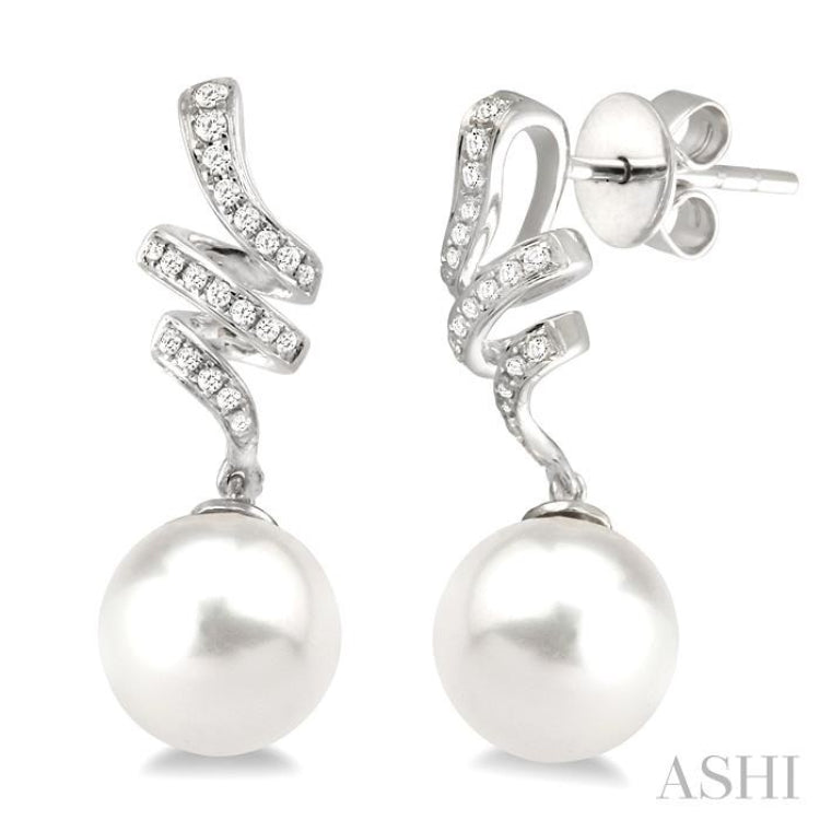 Pearl & Diamond Fashion Earrings