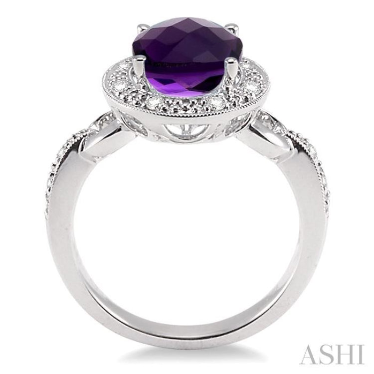 Oval Shape Gemstone & Diamond Ring