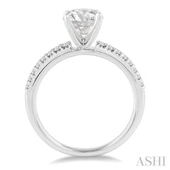 Round Shape Semi-Mount Diamond Engagement Ring